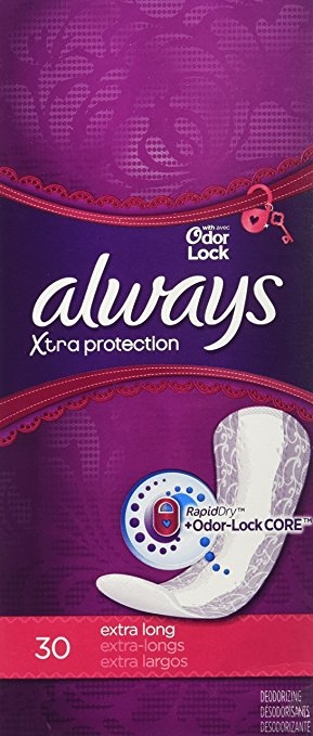Always Xtra Protection with Odor-Lock Extra Long Dailies