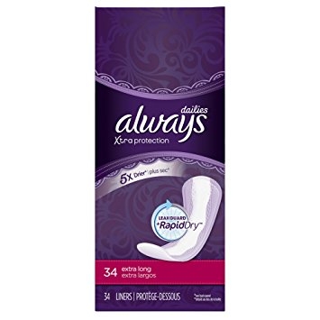 Always Xtra Protection Extra Long Dailies, Unscented