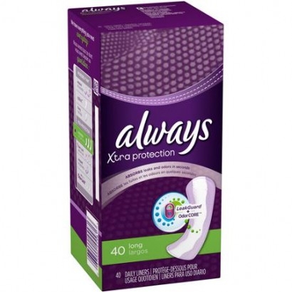 Always Xtra Protection with Odor-Lock Extra Long Dailies