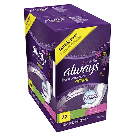 ALWAYS Xtra Protection Long Dailies, Fresh Scented