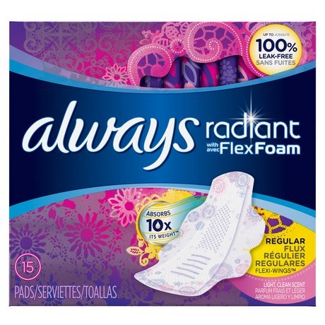 Always Radiant Regular with Wings Scented Pads