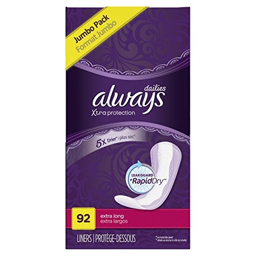 Always Xtra Protection Extra Long Dailies, Unscented