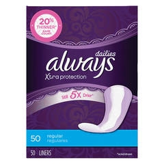Always Xtra Protection Regular Dailies, Unscented