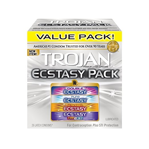 TROJAN ECSTASY Pack Lubricated Condoms