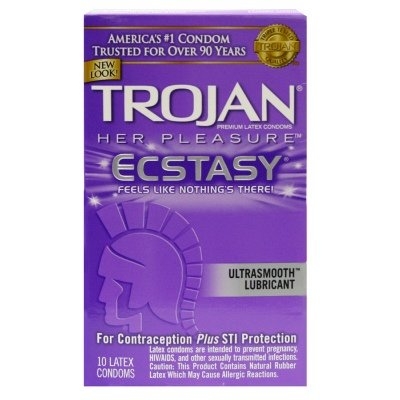 TROJAN Her Pleasure ECSTASY Lubricated Condoms