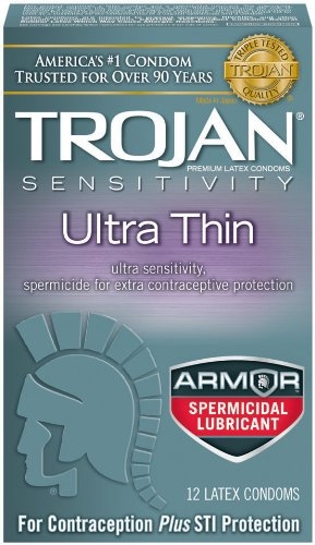 TROJAN Ultra Thin Armor Spermicidal Lubricant Condoms