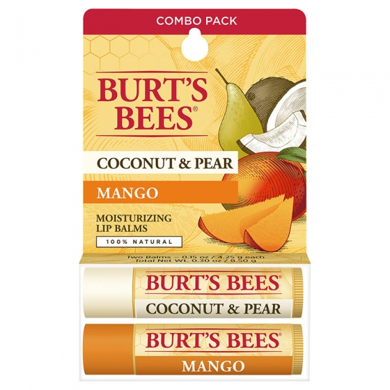 COCONUT & PEAR/MANGO LIP BALM TWIN PACK