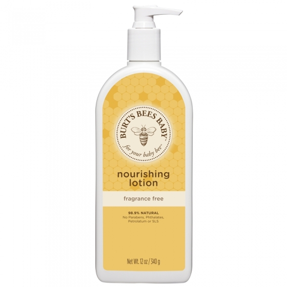 BURT'S BEES BABY NOURISHING LOTION-FRAGRANCE FREE - 12 OZ.