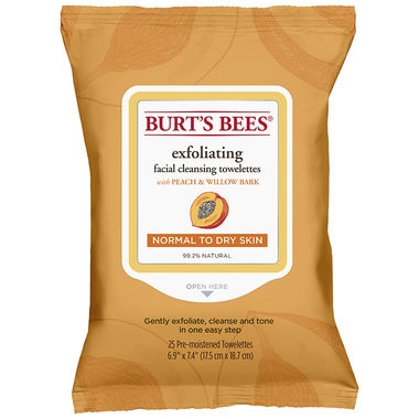 Facial Cleansing Towelettes -Peach & Willowbark Exfoliating