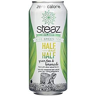 Steaz Iced green tea, half&half, zero calorie
