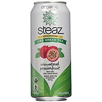 Steaz Iced green tea, passionfruit, Unsweetened