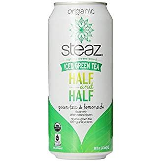 Steaz Iced green tea, half&half, lightly sweetened