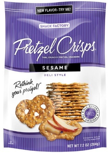 Sesame Pretzel Crisps® 7.2 oz bag (pack of 12)