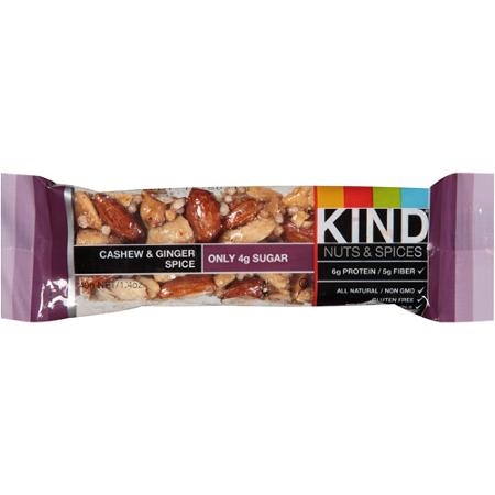 KIND bars cashew & ginger spice