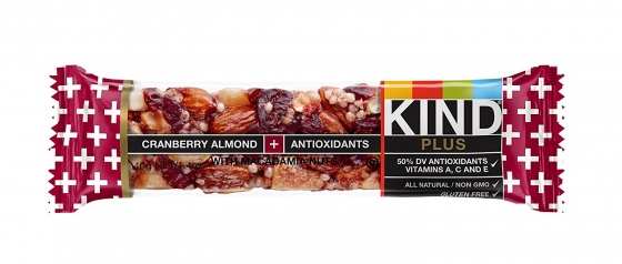KIND bars cranberry almond + antioxidants with macadamia nuts