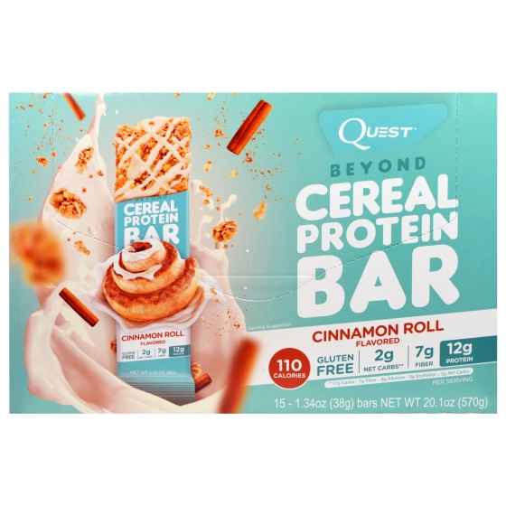 Quest Nutrition Beyond Cereal Bars Cinnamon Roll Flavored