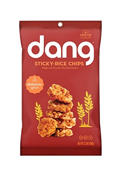 Dang Family Size Sticky Rice Chips, Sriracha Spice, 12 Count