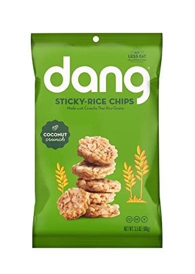 Dang Family Size Sticky Rice Chips, Coconut Crunch, 12 Count
