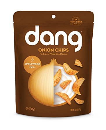 Dang Cripsy Caramelized Onion Chips, Applewood BBQ, 4 Count