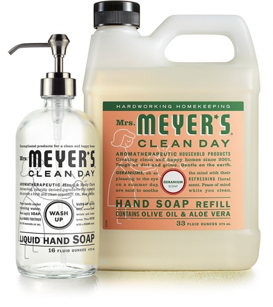 GeraniumGLASS HAND SOAP + REFILL SET