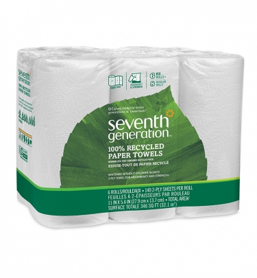 100% Recycled Paper Towels - White140 sheets