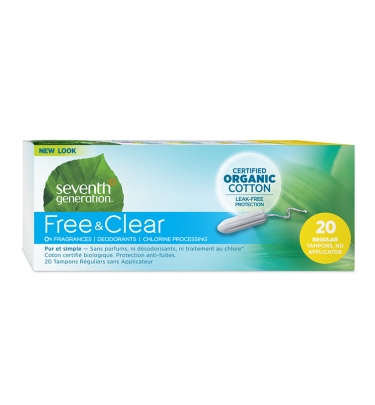 Free & Clear Organic Cotton Tampons - no applicatorRegular