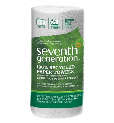 100% Recycled Paper Towels - White156 sheets