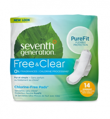 Free & Clear Ultra Thin Pads with WingsOvernight