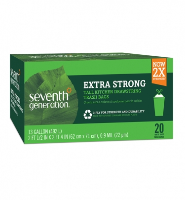 Extra Strong Tall Kitchen Trash Bags13 gallon, drawstring