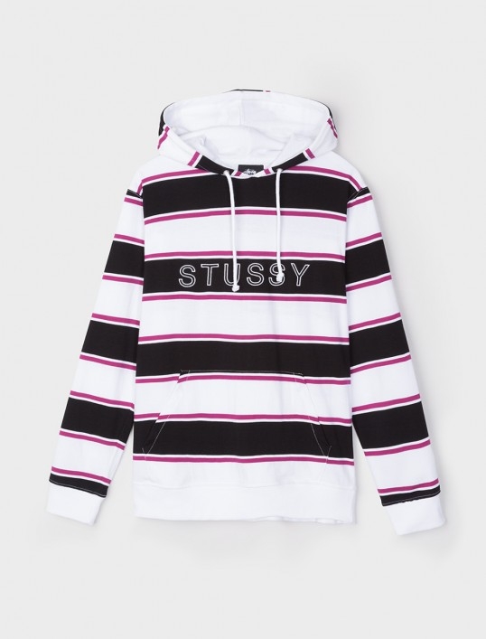 HEAVY JERSEY STRIPED HOODIE