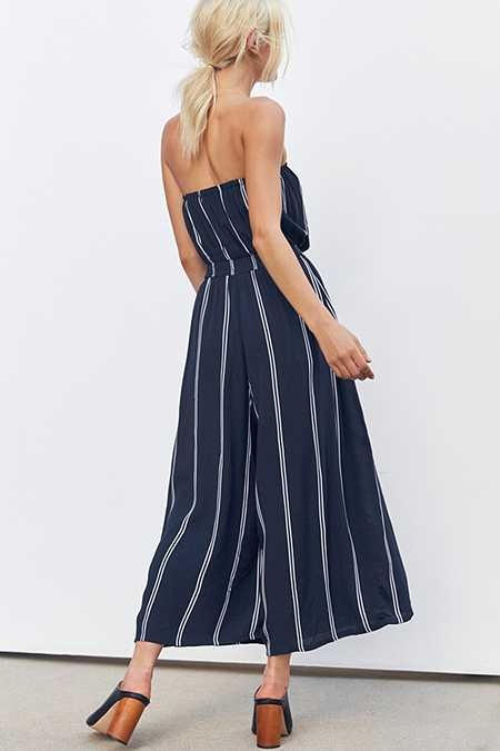 Silence +Noise Jackson Strapless Culotte Jumpsuit