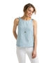 Tied Shoulder Chambray Top