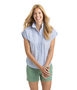 Stripe Dolman Short-Sleeve Popover