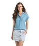 Chambray Dolman Short-Sleeve Popover