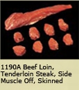 Beef Loin, Tenderloin Steak, Side Muscle Off, Skinned
