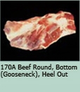 Beef Round, Bottom (Gooseneck), Heel Out