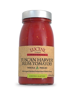 TUSCAN HARVEST PLUM TOMATOES WHOLE PEELED 100% ORGANIC