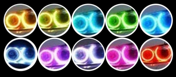 Multi-Color LED Halo Headlights - SPECIAL OFFER ALL MAKE AND MODELS